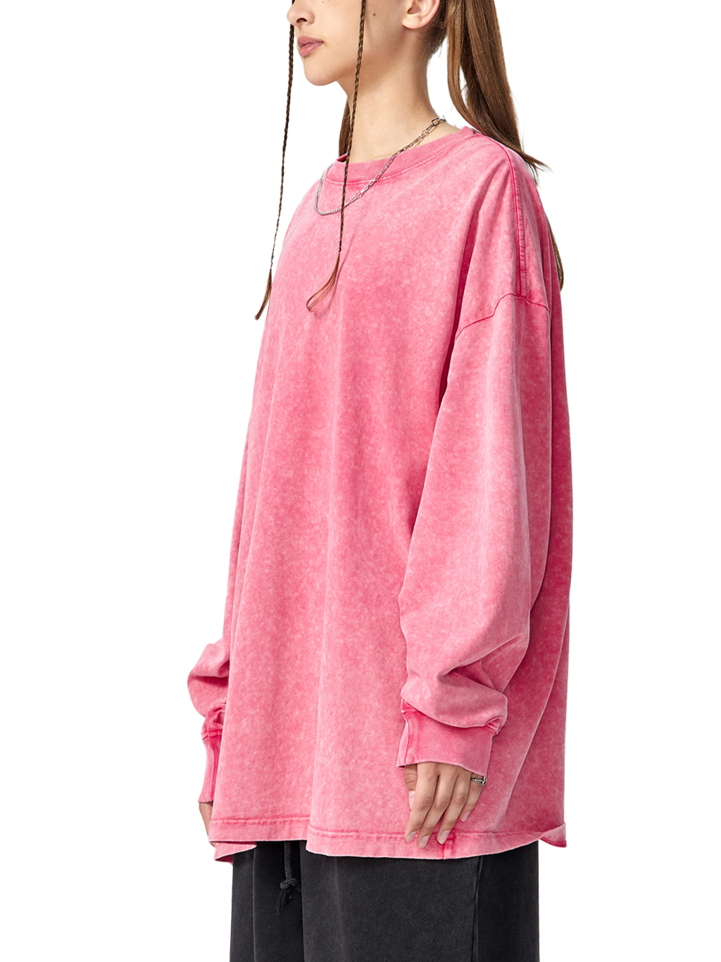 Snow Washed Oversized Long Sleeve T-Shirt – Vintage Streetwear | Tapstitch-9